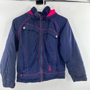 Spyder blue pink snow jacket size 12 womens